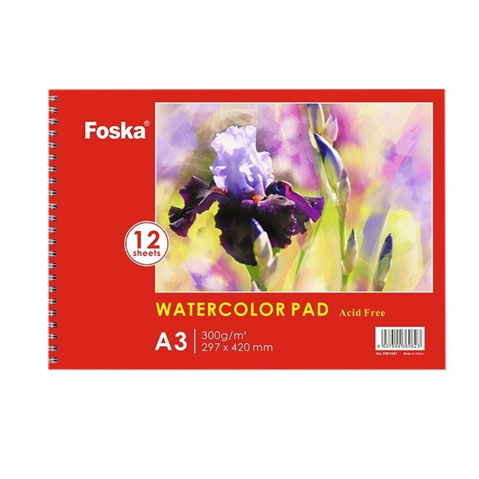 image 1 of A3 Side Spiral Open Watercolor Pad