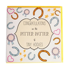 Gubblecote Pitter Patter Hooves Congratulations Card - Multicoloured - One Size
