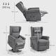image 7 of HOMCOM Power Lift Chair, Fabric Recliner Armchair w/ Remote Charcoal Grey | Grey