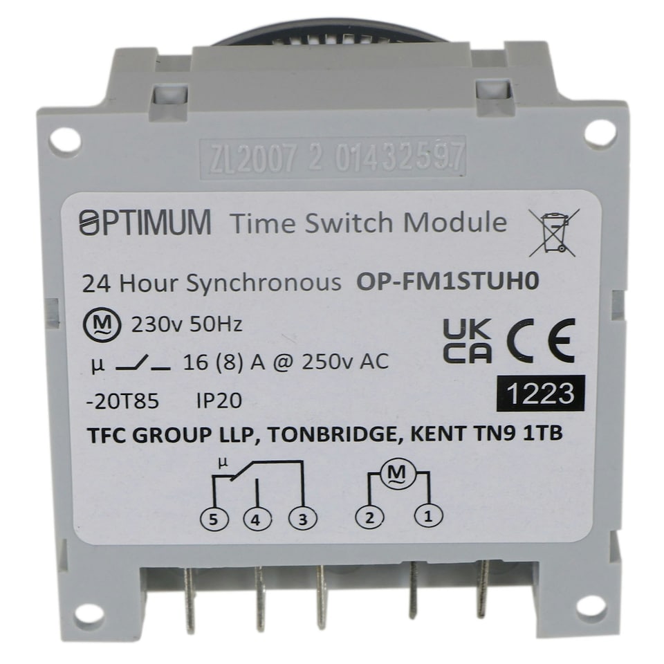 image 1 of Optimum Synchronous Timer Module 24 Hour Time with Manual Override OP-FM1STUH0