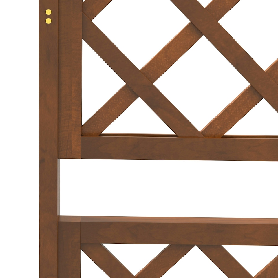 image 1 of Outsunny Wooden Trellis Planter, Raised Garden Bed for Climbing Plants, Natural