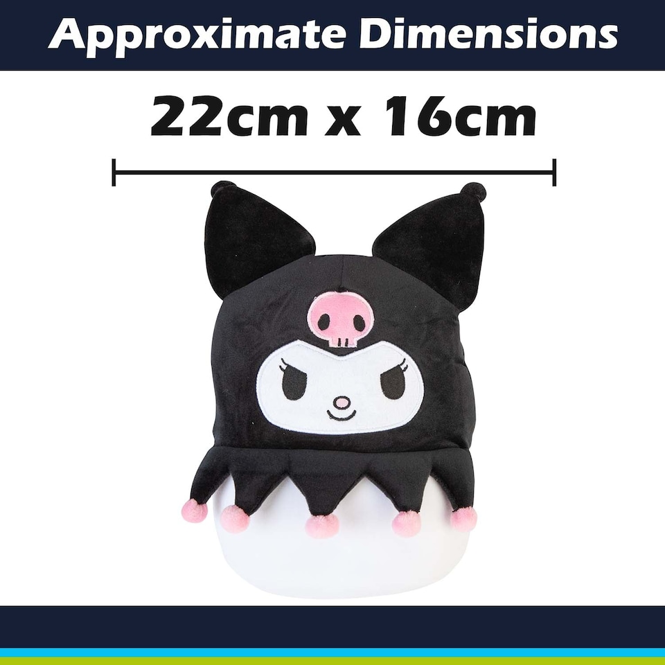 image 1 of PMS Kuromi Oval Cushion Plush Black - 22cm x 16cm