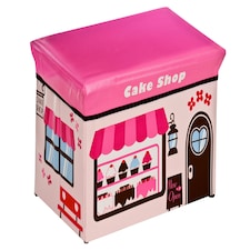 Premier Kids Cake Shop Design Storage Box and Seat, Easy to Maintain Children Bedroom Seat, Adjustable Playroom Accessories