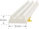 image 2 of Exitex Self Adhesive E Strip Seal 5m Draught Proofing Rubber, Seals Gaps 2mm to 4mm | White