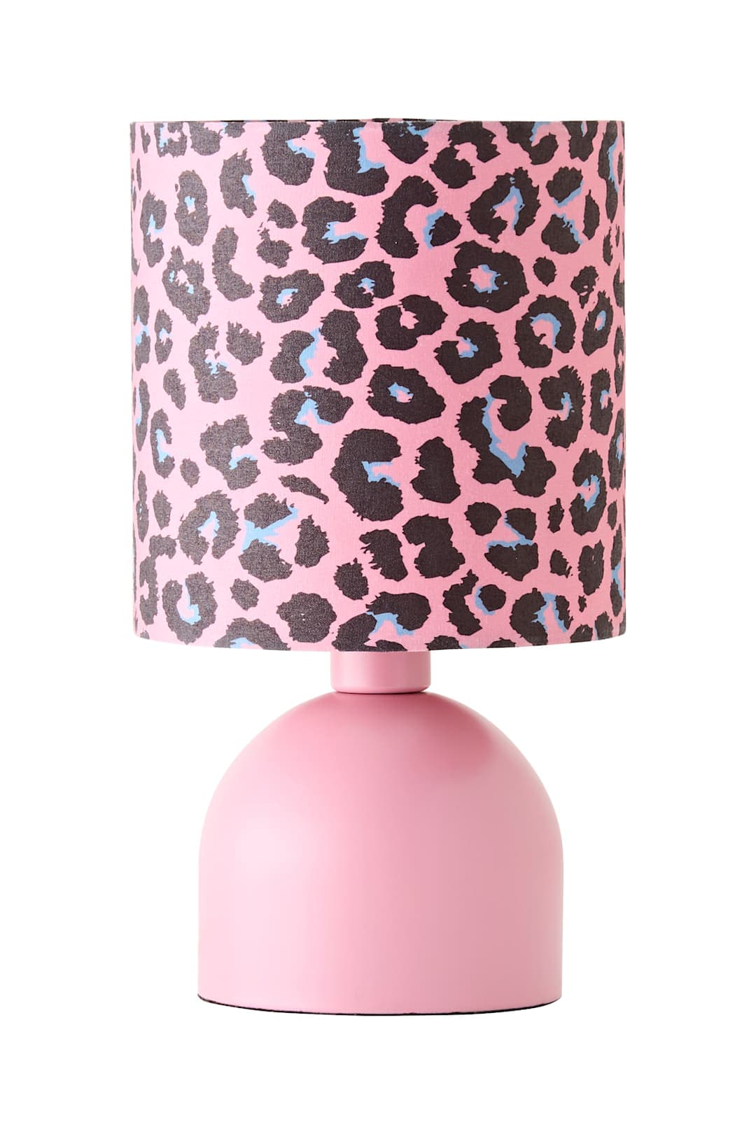 ValueLights Miley Pink Leopard Print Compact Table Lamp with Bulb
