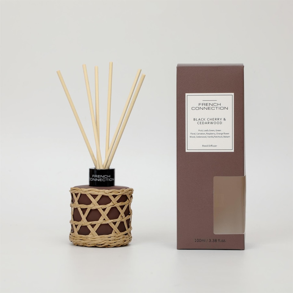 French Connection Bamboo Collection Black Cherry & Cedarwood Reed Diffuser 100ml