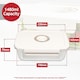 image 2 of SPARES2GO Vacuum Food Storage Glass Container with Securing Clips Lid + Manual Sealing Pump (Large, 1480ml)
