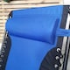 image 4 of Set of 2 Luxury Padded Multi Position Zero Gravity Garden Relaxer Chair Lounger in Blue & Black