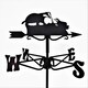 image 1 of Mini Badger Weathervane - Steel - L38 x W38 x H51 cm - Black