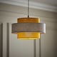 image 2 of ValueLights Mustard and Grey Herringbone Modern Ceiling Pendant Shade