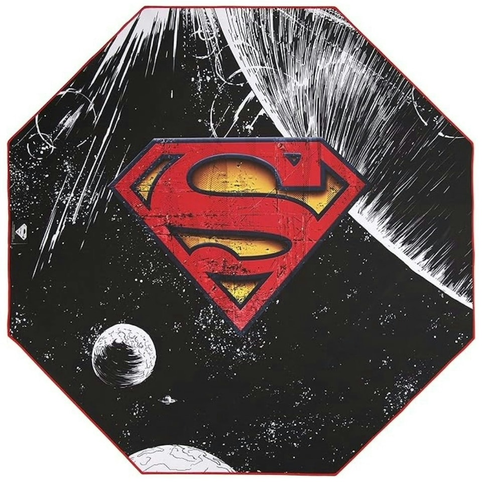 image 1 of Superman Gaming Floor Mat Black