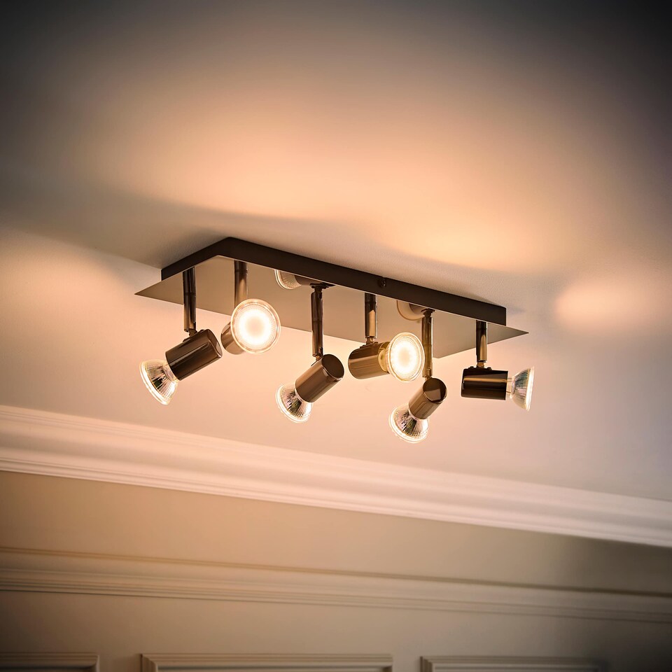 image 1 of ValueLights Consul Spotlight Black Spotlight & Warm White Bulb | Black