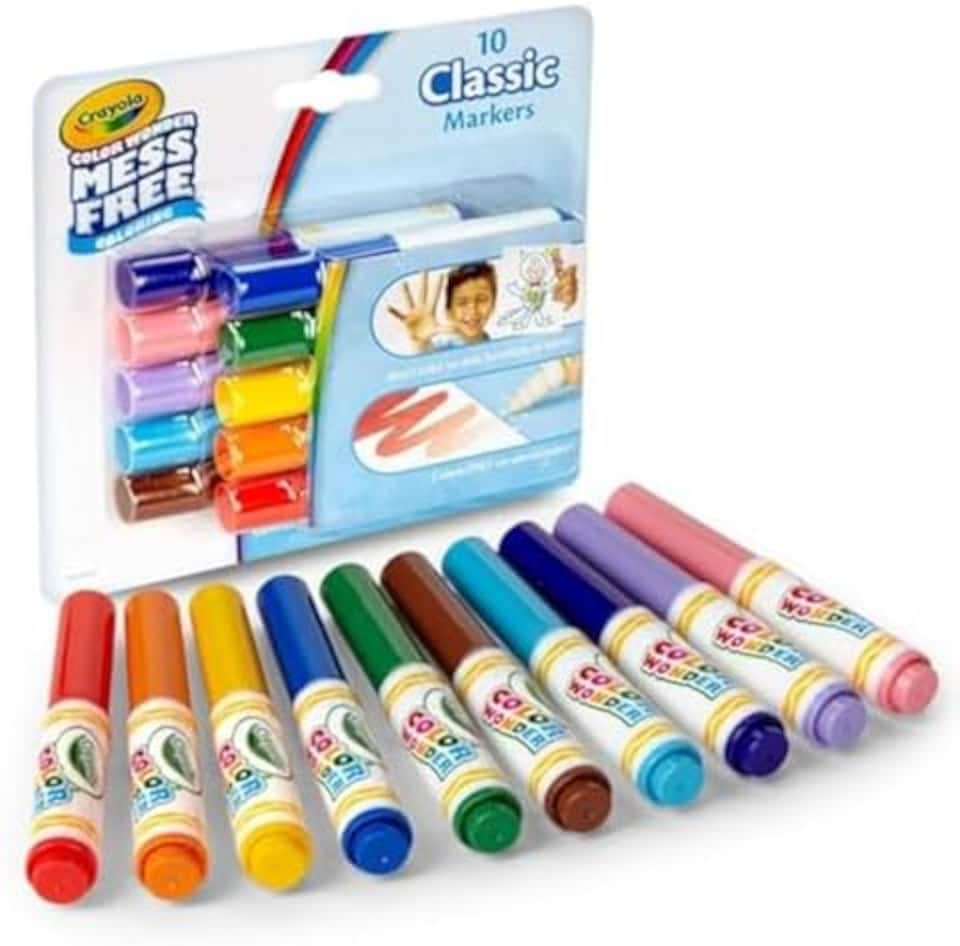 image 1 of Crayola Color Wonder Classic Mini Markers 10 Count
