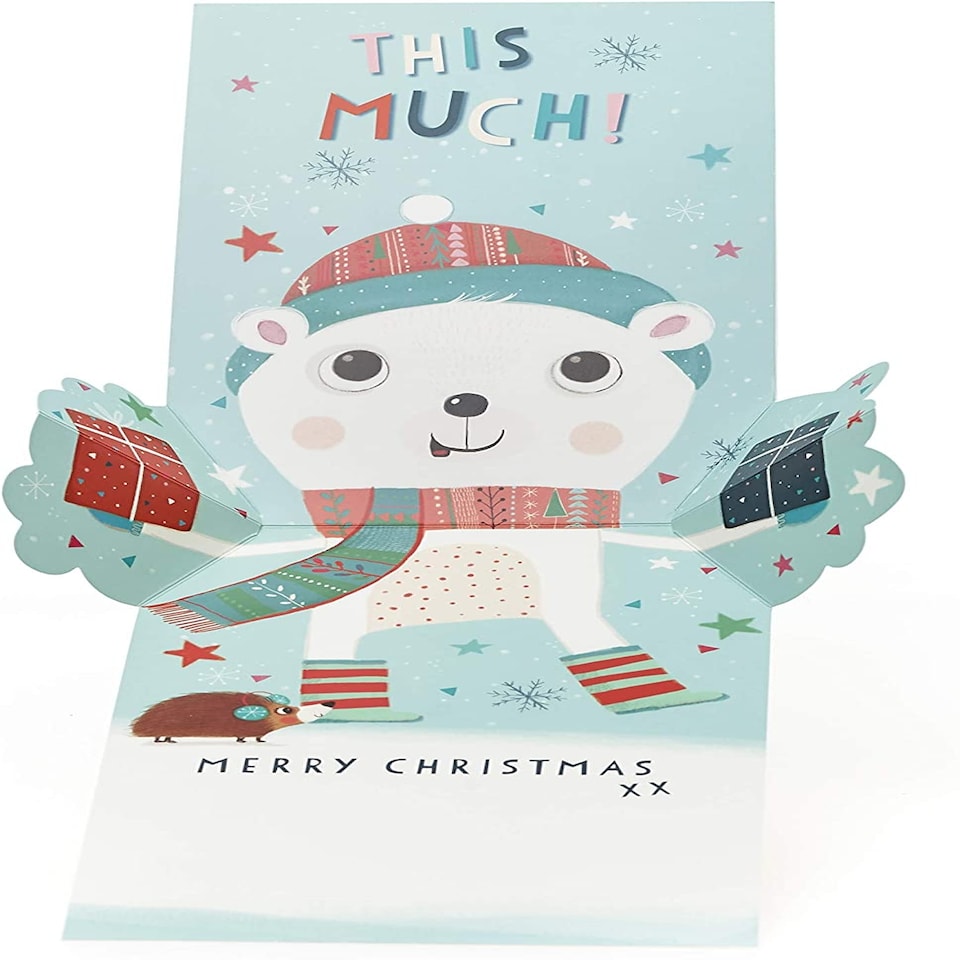 image 1 of Grandma I Love You Cute Polar Bear Design Pop Christmas Card