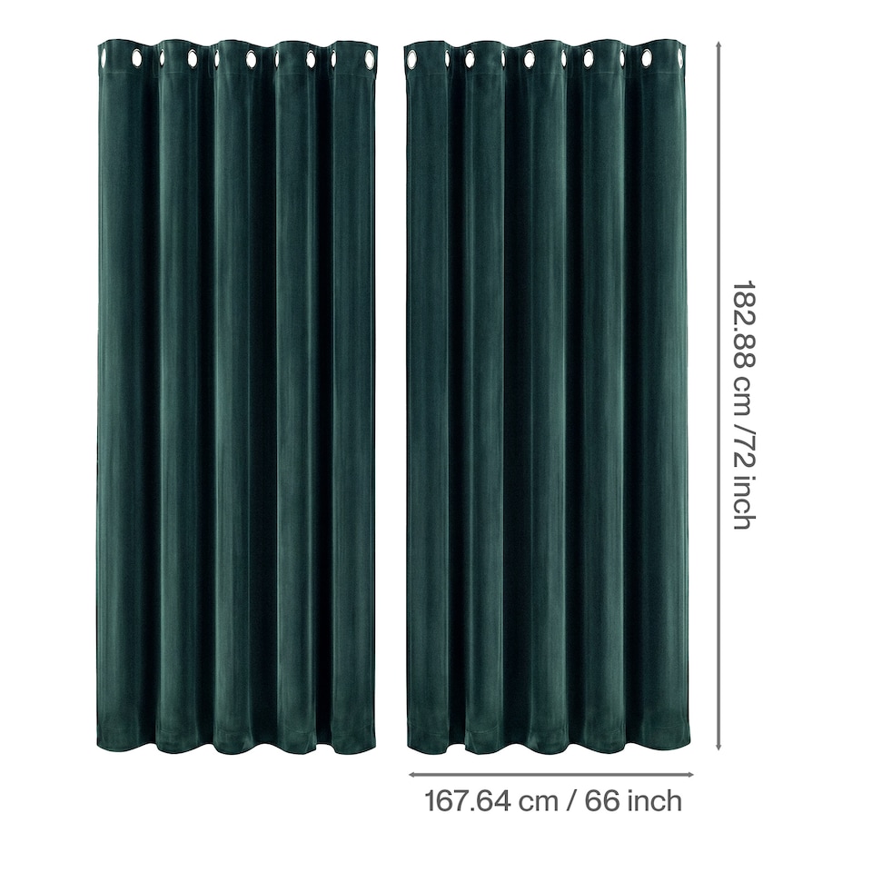 image 1 of Marlow Velvet Blackout Eyelet Curtains with Tie Backs for Home