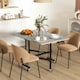 image 2 of HOMCOM Drop Leaf Table with Wheels Folding Dining Table for Small Spaces, Grey