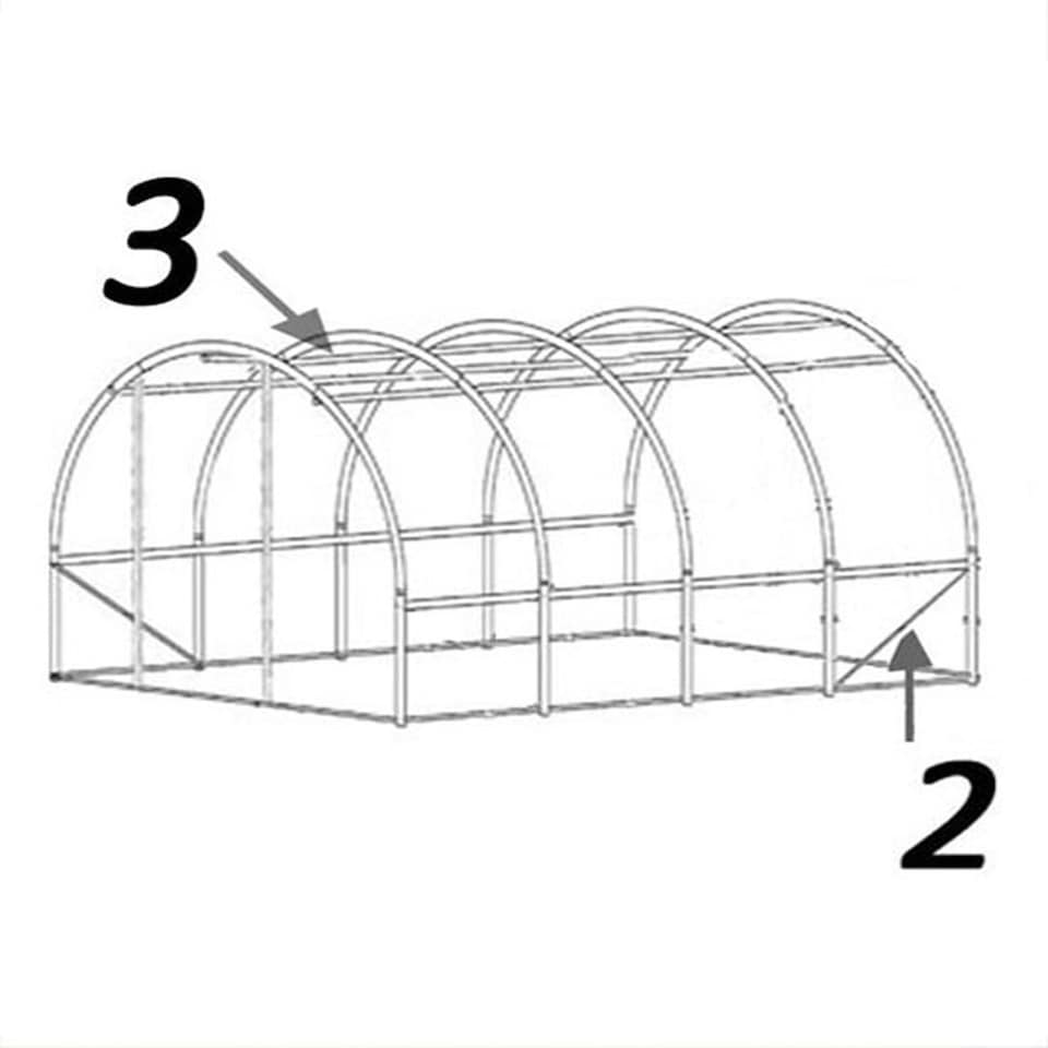 image 1 of 4m x 3m (13' x 10' approx) Pro+ Polytunnel Greenhouse - Green