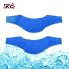 Dog Cat Puppy Cooling Bandana Pet Cooler Ice Cool Scarf Collar Relief Med. Large Blue | L
