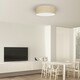 image 3 of Milagro Ceiling Lamp Marshall White / Rattan 3XE27 50cm