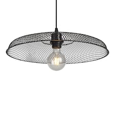 Cassidy - Large Black Mesh Easy Fit Metal Pendant Shade | Black | Large | 1