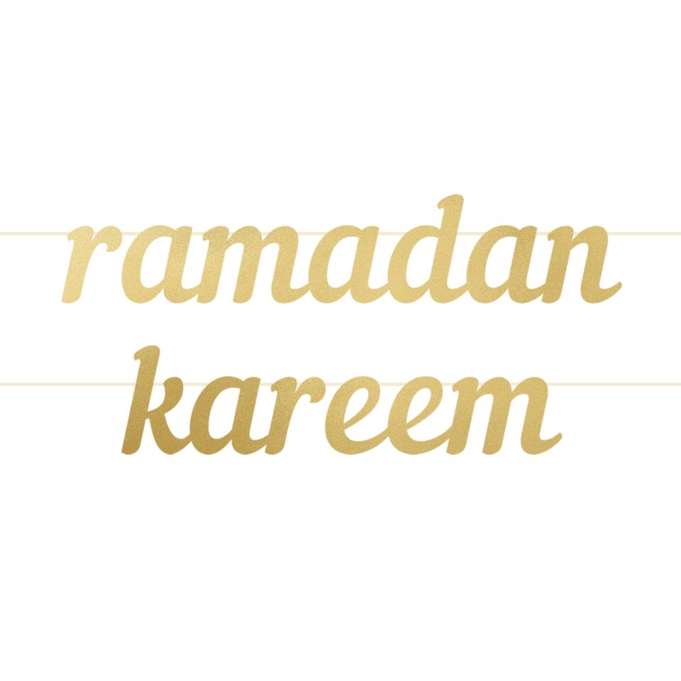 image 1 of Ramadan Kareem Letter Banner - Gold