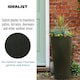 image 7 of Tall Tapered Black Light Concrete Garden Planter H65 L32 W32 cm, 67 ltrs Cap.