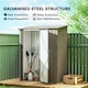 image 3 of Outsunny Outdoor Storage Shed Steel Garden Shed w/ Lockable Door Light Grey 