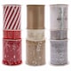 image 1 of Pack of 3 Types Single Colour Luxury Christmas Ribbon Spools