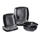 image 1 of Creative Tops Raven 12 Piece Black Stoneware Square Dinner Set