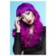 image 1 of Manic Panic Fuchsia Passion Siren Hot Pink & Purple Long Curled Hair with Fringe Wig