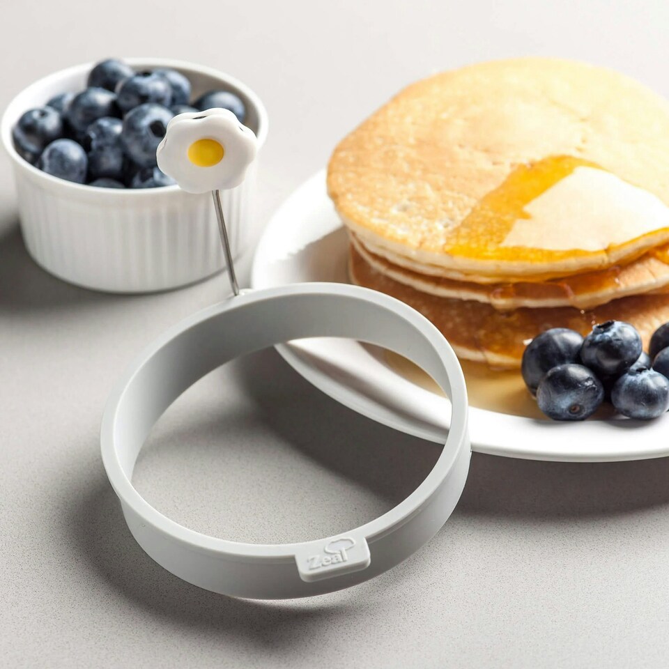 image 1 of Zeal Silicone Egg Ring Cooker, French Grey