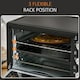image 4 of HOMCOM Mini Oven, 21L Countertop Electric Grill, Toaster Oven with Adjustable Temperature, Timer, Baking Tray and Wire Rack, 1400W, Black