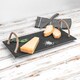 image 7 of Argon Tableware Serving Tray with Rope Handles - 40 x 20cm Natural Slate Serving Platter Tray Bread Cheese Board | Black | Black | One Size | 2