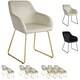 image 9 of Dining Chair Jeane - velvet look, cantilever frame - Set of 4 Cream | Velvet Cream/Black