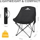 image 3 of Folding Camping Chair, Portable Outdoor Backpacking, Compact Lightweight Ultralight Moon Chair,Extra Spacious with Carry Bag,for Fishing Hiking Picnic Camping Beach