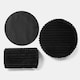 image 8 of OHS Soft Fleece Ribbed Round Foldable Footstool Seat Storage Organiser Ottoman Black