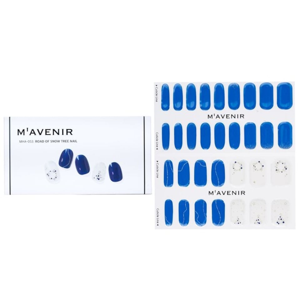 image 1 of Nail Sticker (blue) - # Road Of Snow Tree Nail - 32pcs Blue