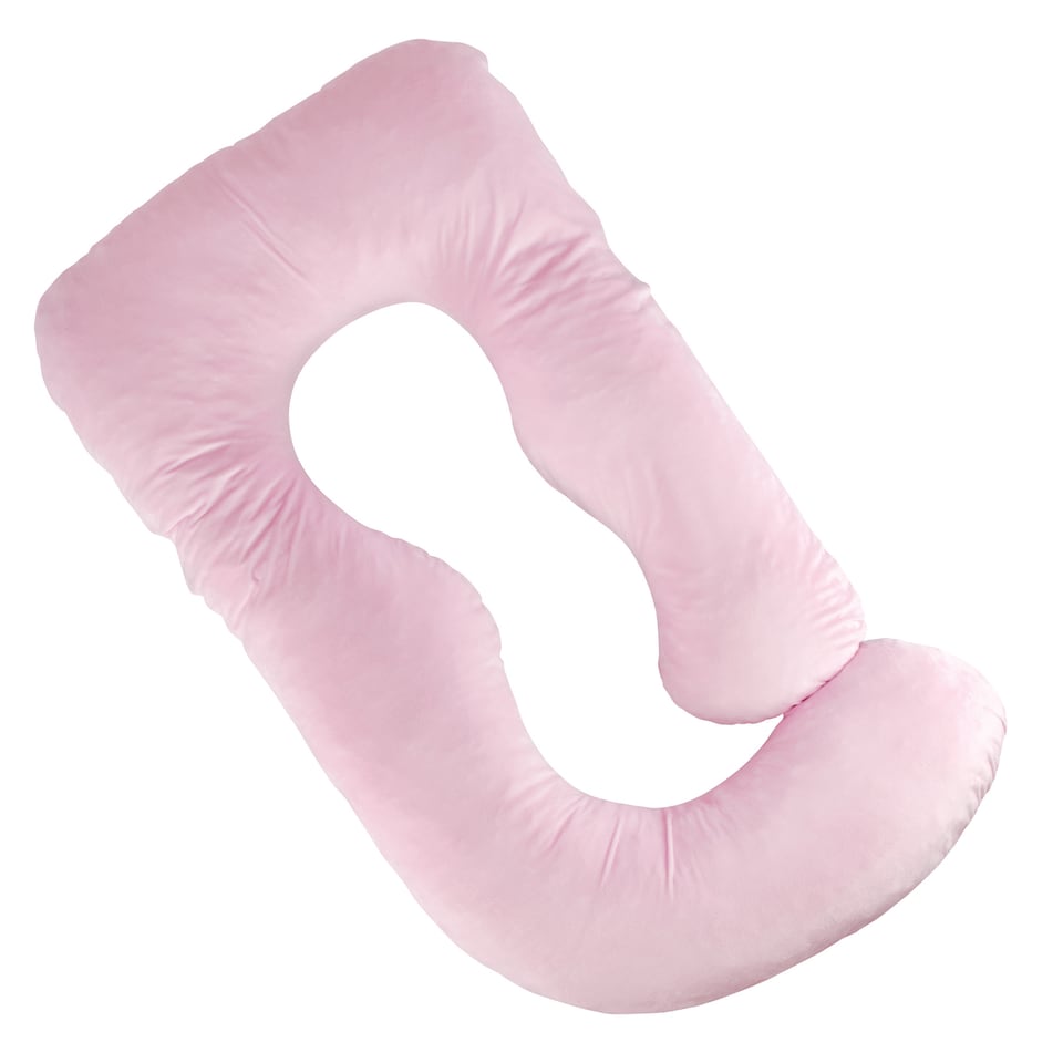 image 1 of Aamira J-Shaped Pregnancy Pillow Memory Foam Maternity Nursing Support Cushion Pink & Dark Grey | Grey | Grey | 140cm | 1