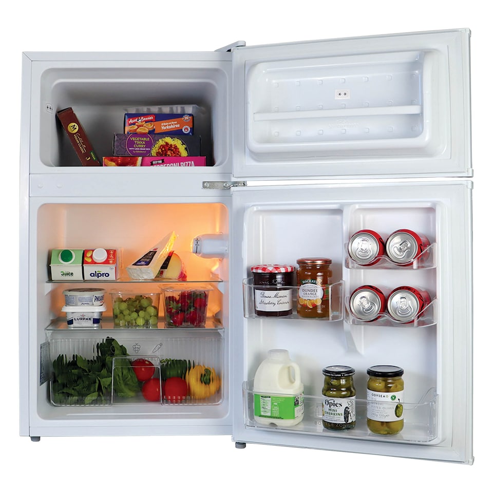 image 1 of Igenix IG347FF Freestanding Under Counter Fridge Freezer, 87 L 47 cm Wide, White