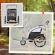 image 7 of HOMCOM 2 Seat Bike Trailer with 5 Point Harness, for 18+ Months, Black