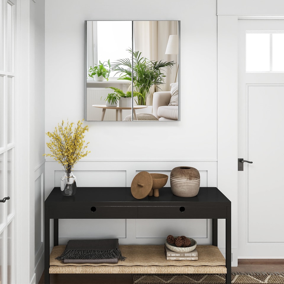 image 1 of COSTWAY Wall Mounted Storage Cupboard Bathroom Mirror Cabinet