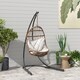 image 1 of Outsunny Hammock Chair Stand Only, Hanging Chair Stand with Extra Large Base, Heavy Duty Metal Single Hammock Egg Swing Frame for Indoor Outdoor, 150 KG Load Capacity, Black | Black | Black