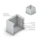 image 3 of Primrose Grey Cube Handmade Fiberstone Indoor Outdoor Planter 40cm