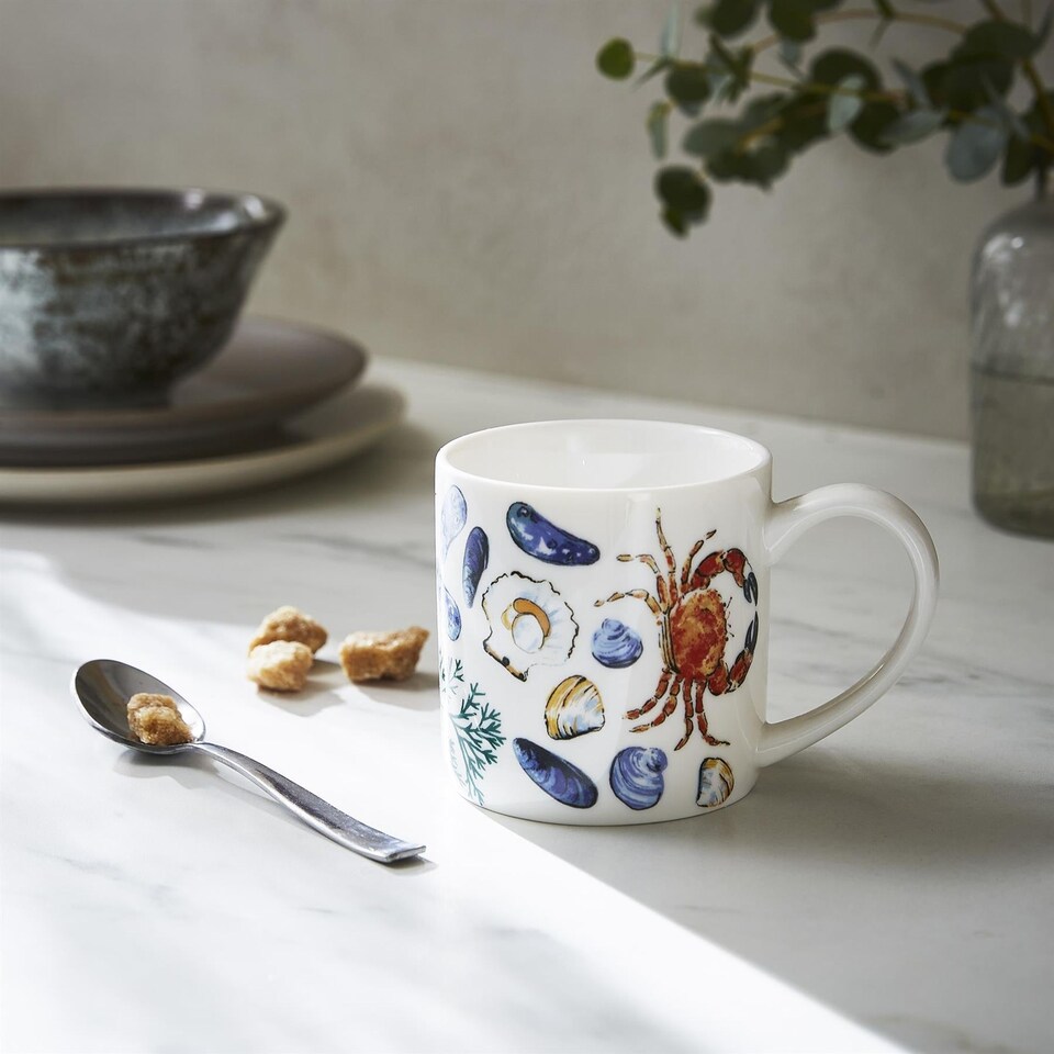 image 1 of Ulster Weavers Shellfish Mug - New Bone China Green