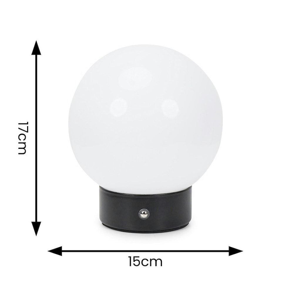 image 1 of ValueLights Atlas Frosted White Table Lamp with White Shade and Integrated LED 2W Warm White 3000K Bulb