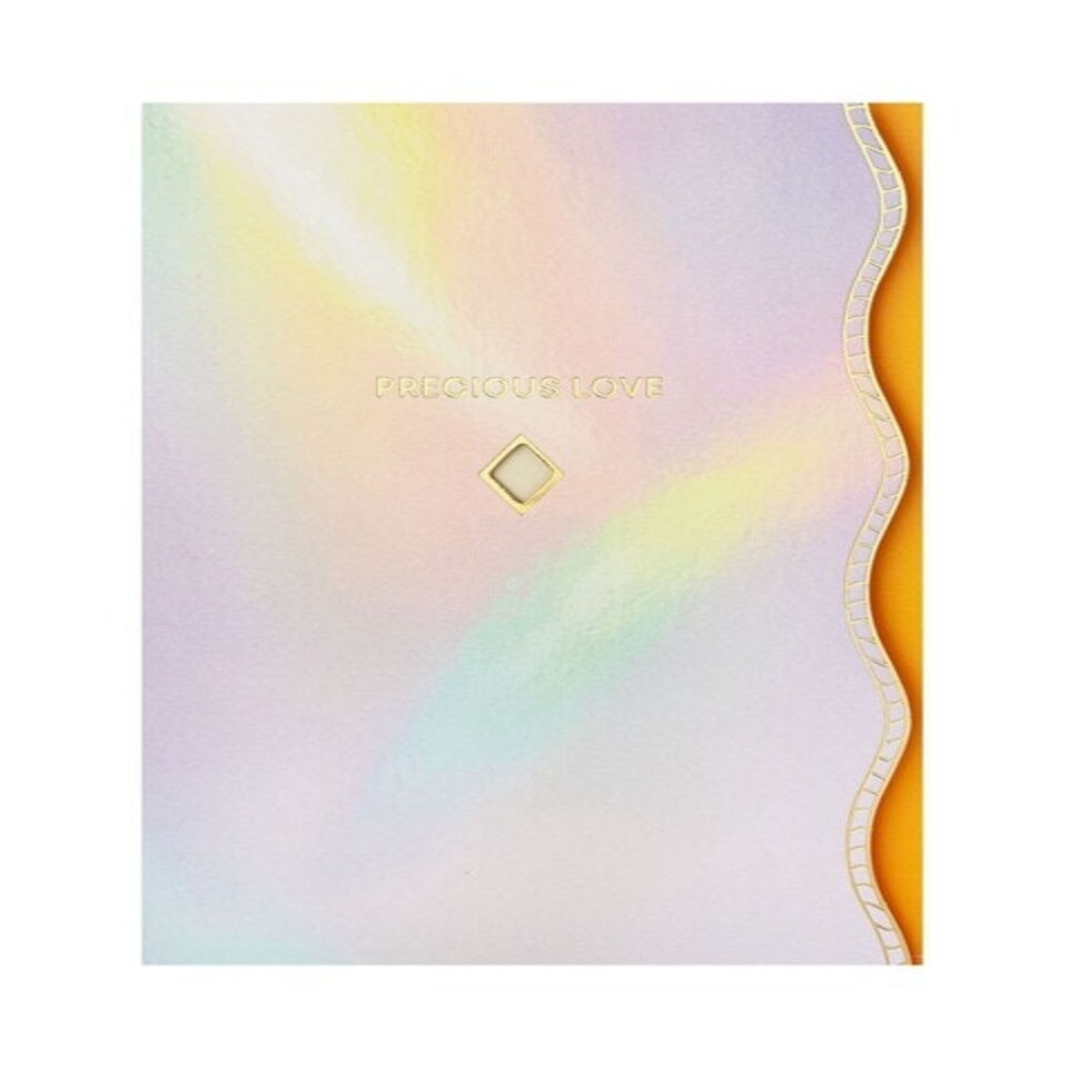 image 1 of Pink White Premium 'Precious Love' Open Card Vivid Aura
