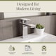 image 3 of Balterley Square Eco Mono Basin Mixer Tap & Push Button Waste