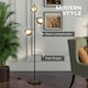 image 3 of HOMCOM Modern Floor Lamp with Glass Global Shade, 3 Light, for Living Room