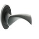 image 3 of Golden Grace Astrid Twist Design Key Lock Door Handle on Round Rose Set in Matte Black Finish Complete with 3 Lever Mortise Lock & 1 Pair of Ball Bearing Hinges Black
