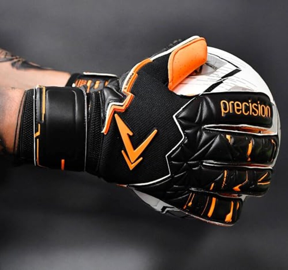 image 1 of Precision Fusion X Pro Surround Quartz Wider Hand Professional Football Adult's Goalkeeper Gloves, Black, 8